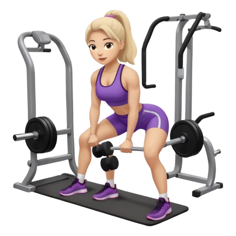 girl working out glutes sticker