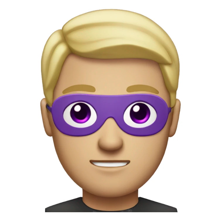 blonde man with purple eye and eyepatch sticker