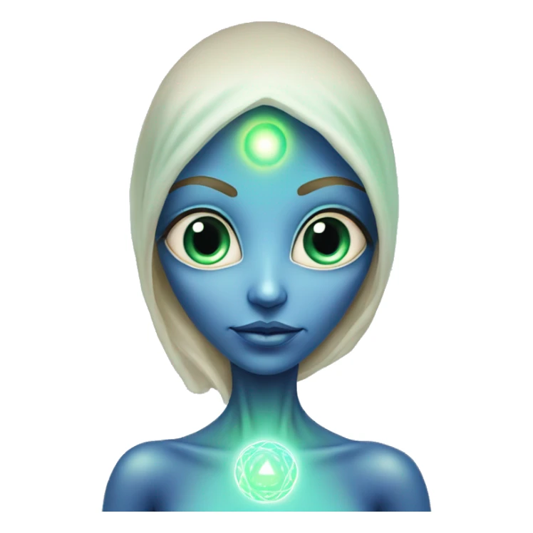 Pleiadian alien female third eye sticker