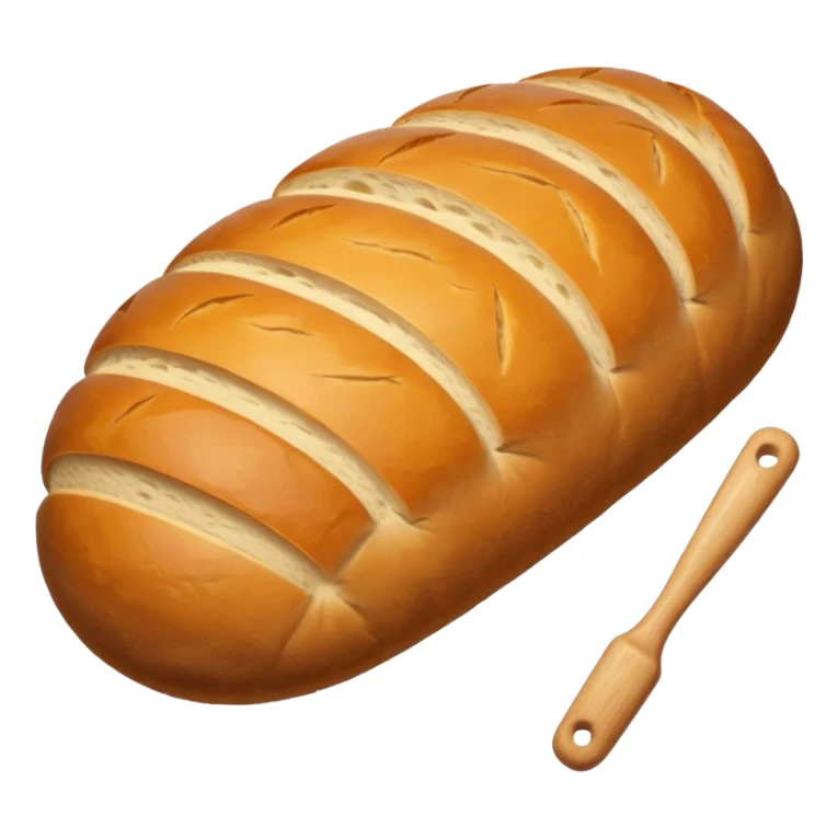 Baking humanless avatar in clean vibrant style illustration. Fresh bread and rolling pin, warm golden tones, simple shapes, flat design, high contrast, cozy and friendly. sticker