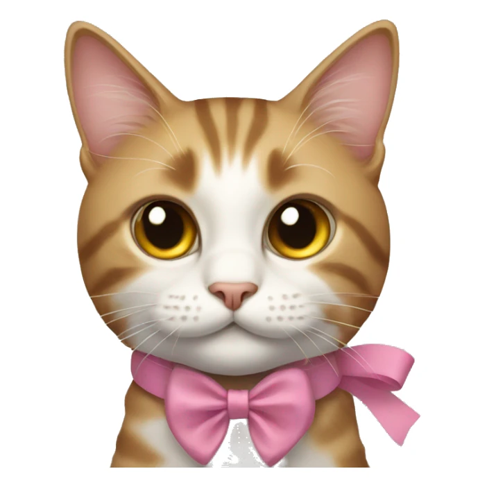 Cat with bow sticker