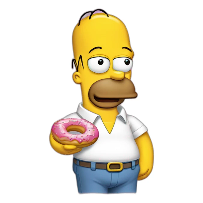 Homer simson qui mange un donuts géany sticker