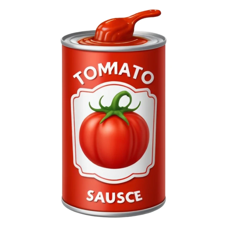 can with red sauce splash and chili pepper on label sticker