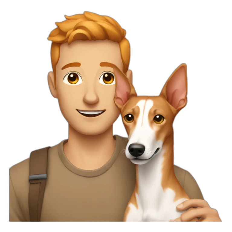 Human gay couple with a podenco sticker