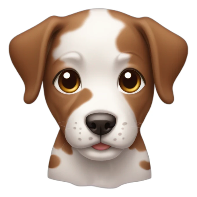 Puppy with a brown and white spot  sticker