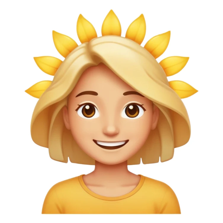 happy person with sunshine and positive vibes sticker