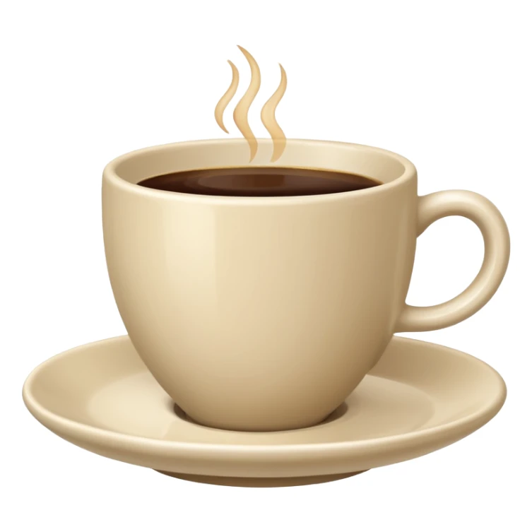 light beige classic coffee cup and saucer sticker