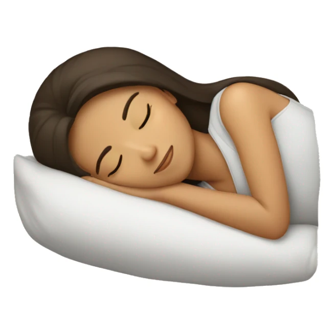 Brunette girl sleeping sticker
