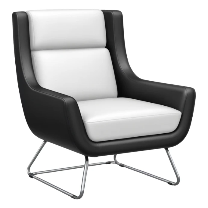 modern white chair sticker
