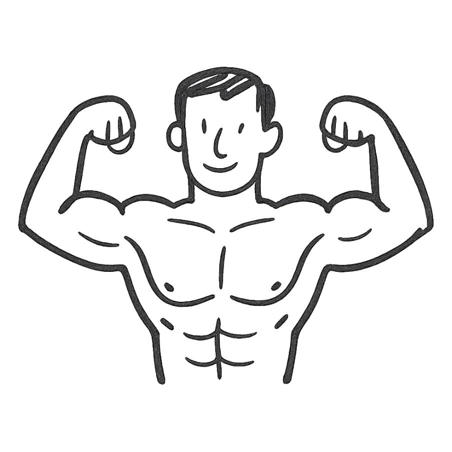 A muscular man. sticker