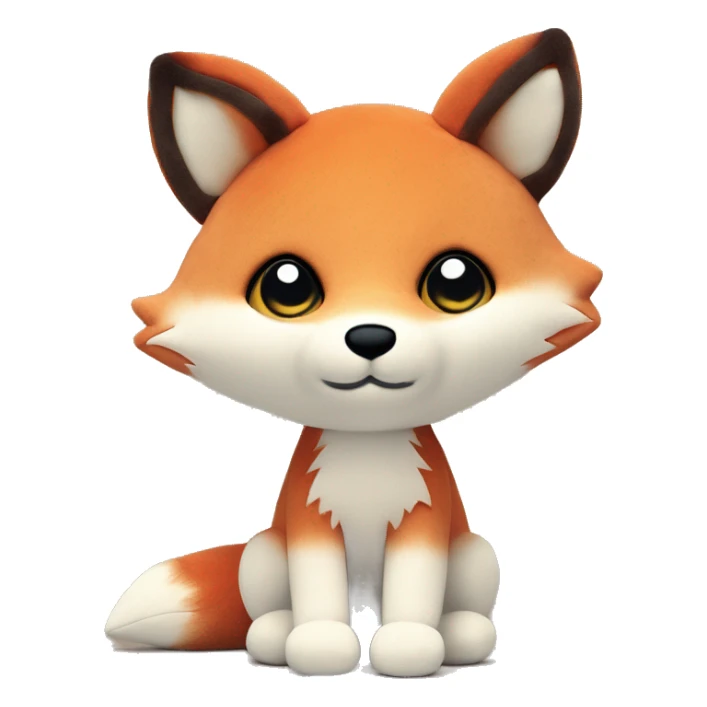 Jellycat brand smudge fox plushie sticker