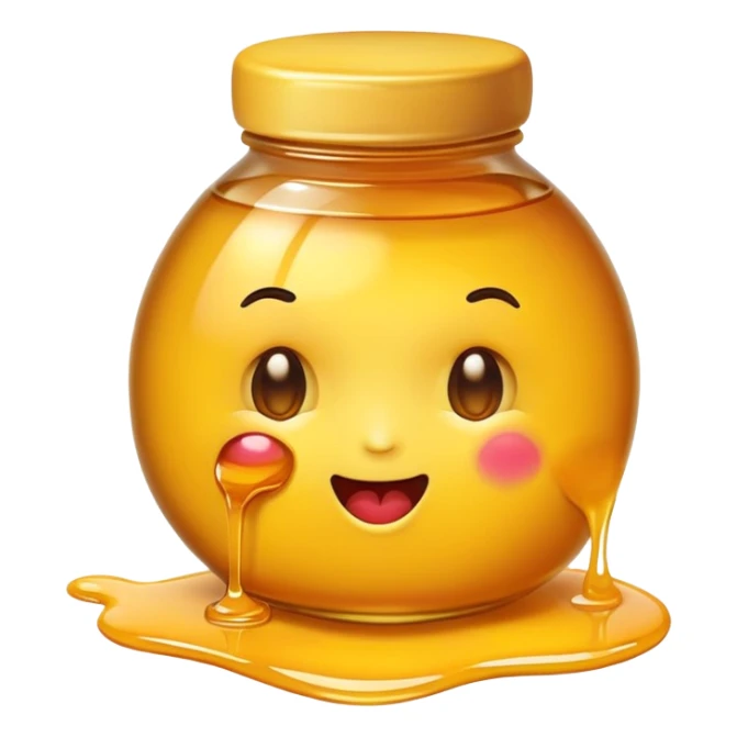 Emoji eating honey  sticker