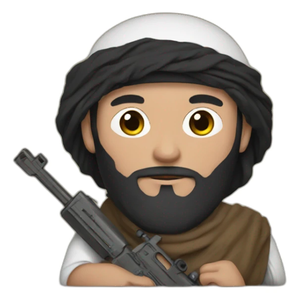 A Taliban who holds a pig instead of his weapon sticker