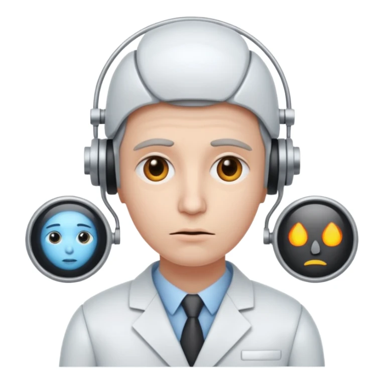 Sad lonely futurologist talking to AI sticker