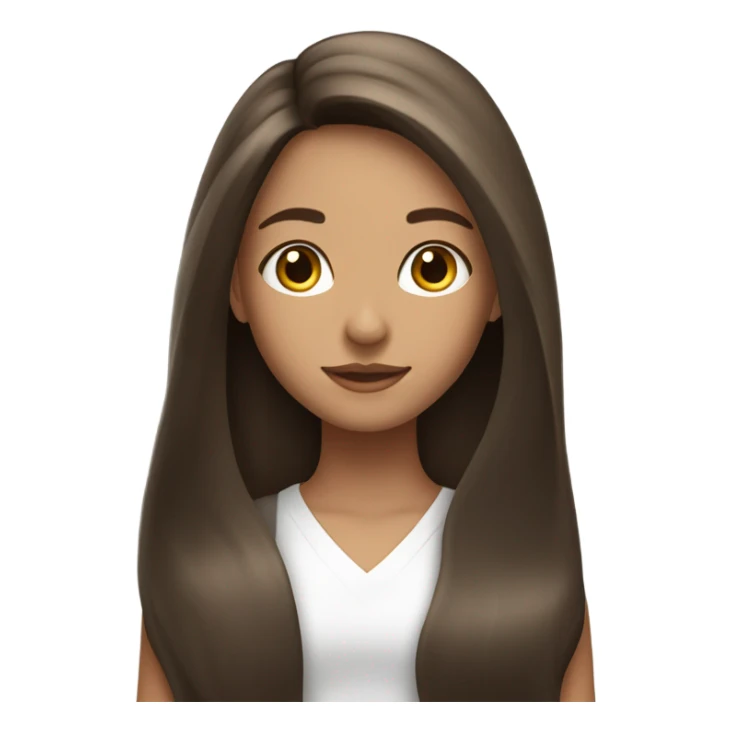 Clean girl pretty brunette hair sticker