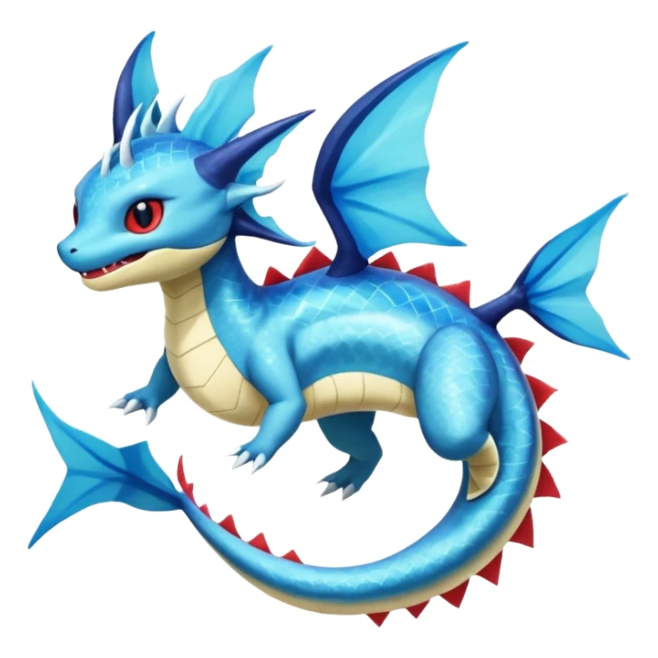 Salandit-Vaporeon-Salamence-hybrid-fusion (full body) sticker