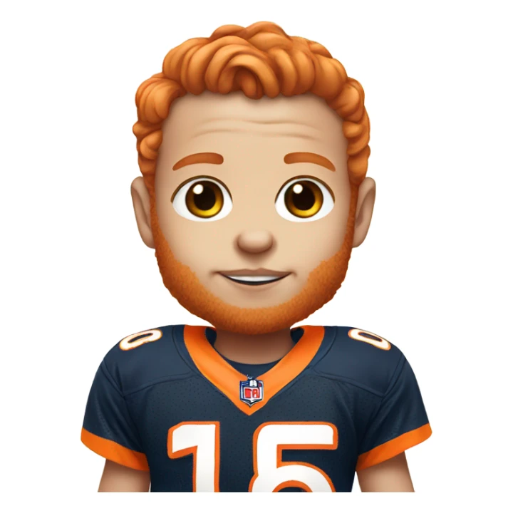 Ginger baby in broncos jersey sticker