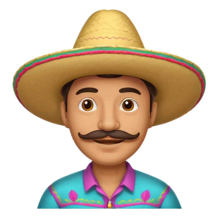 man wearing sombrero emoji sticker