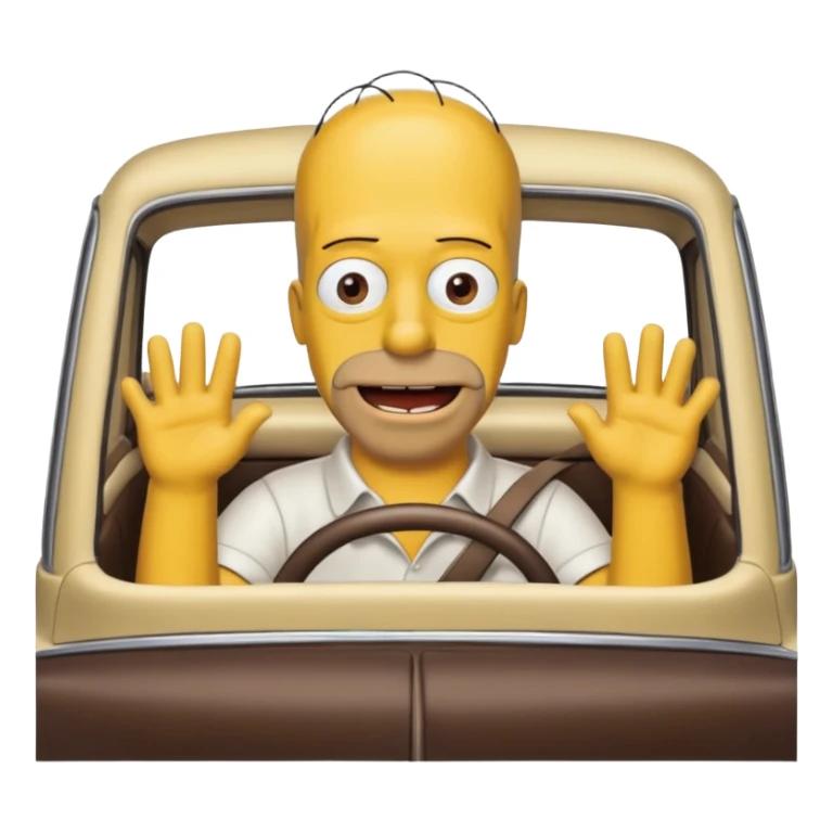 homer simpson car sticker