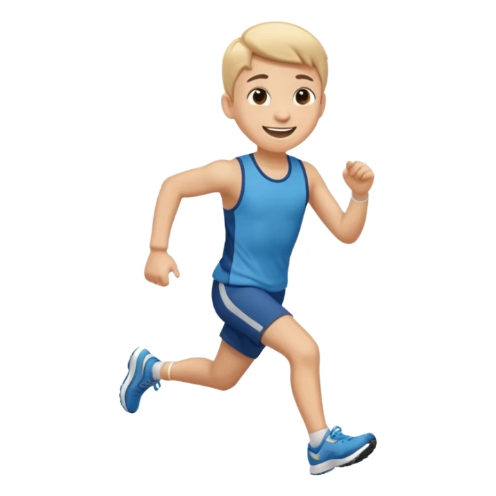 High resolution of ful body kid running  sticker