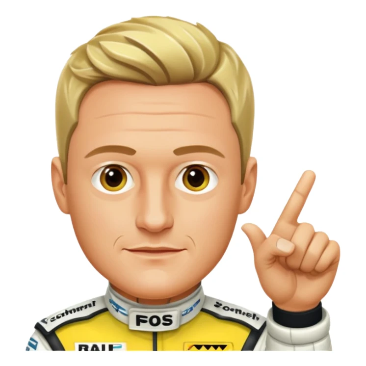 Ralf Schumacher pointing at Ralf Schumacher like in the spiderman meme sticker