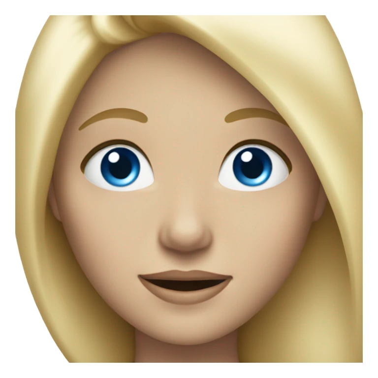 blonde girl with blue eyes waving sticker