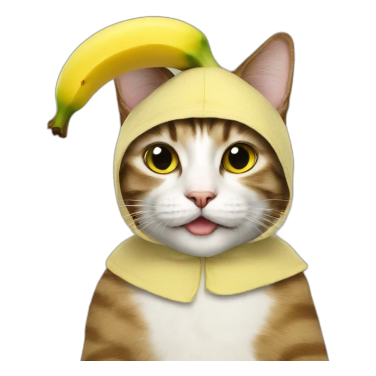 cat-wearing-banana-costume sticker