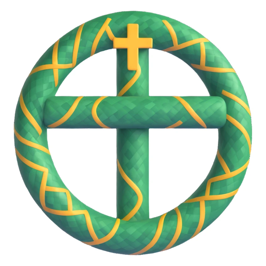 3D circular pattern, green-red, cross and snake motif, Alfa Romeo style, without brand name sticker