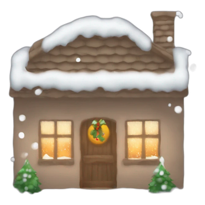 Non-denominational December cozy winter holiday sticker