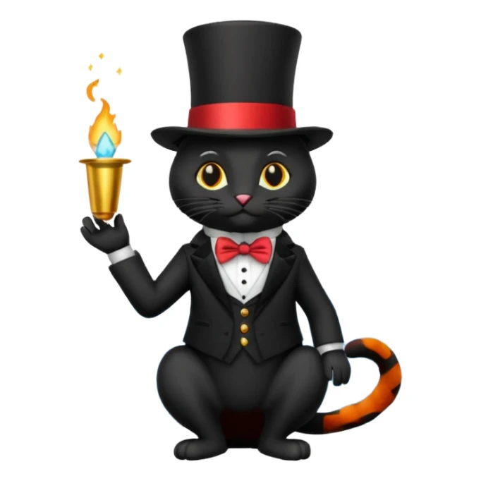 Magician black cat in the mountains sticker