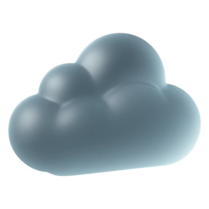 a fluffy cloud in matte glass style sticker