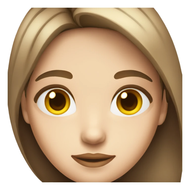 a white 13 year old with a brown with yellow highlight middle part sticker