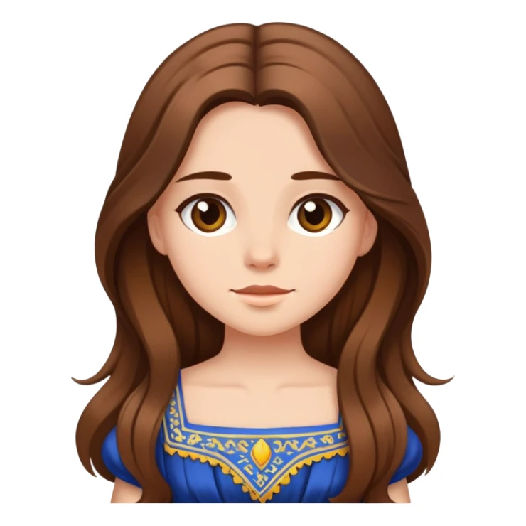 Fille cheveux brun long qui ma ge d ela jurratta sticker