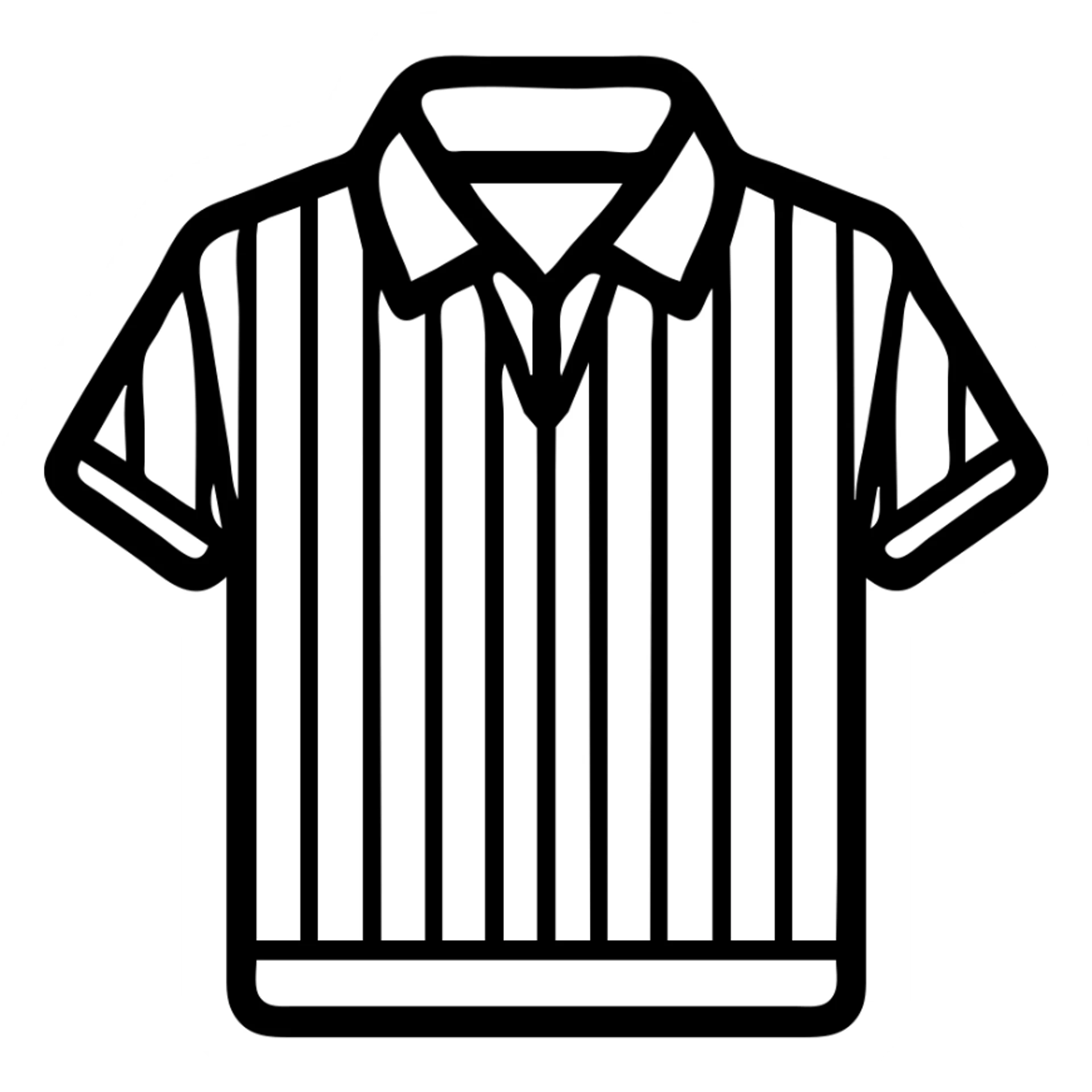 A short-sleeved polo shirt in a ribbed texture, front view sticker