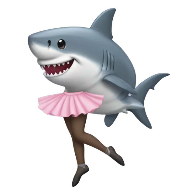 Shark wearing a Ballerina skirt  sticker