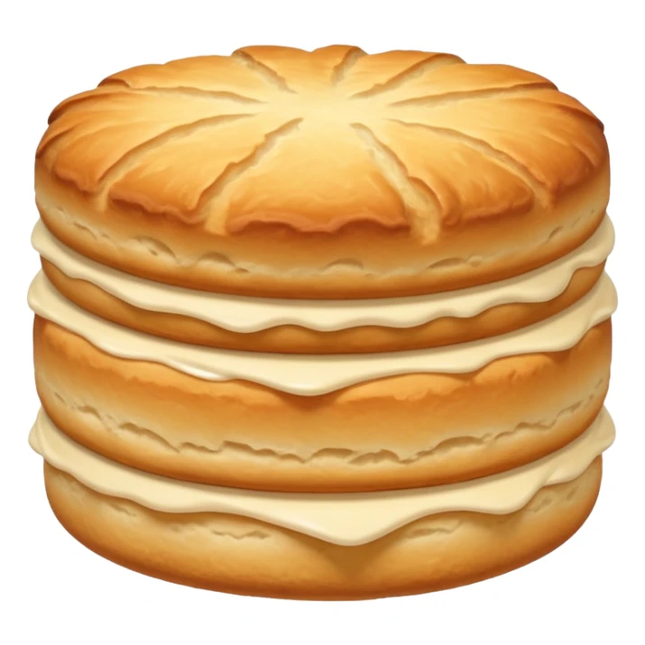 plain fluffy buttermilk biscuit, golden top sticker