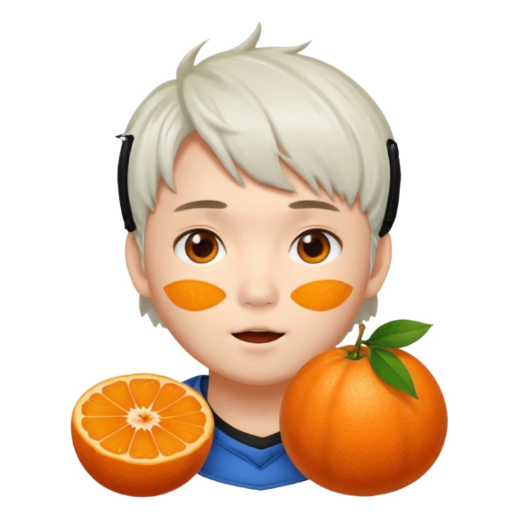Yoongi con furia y una mandarina sticker
