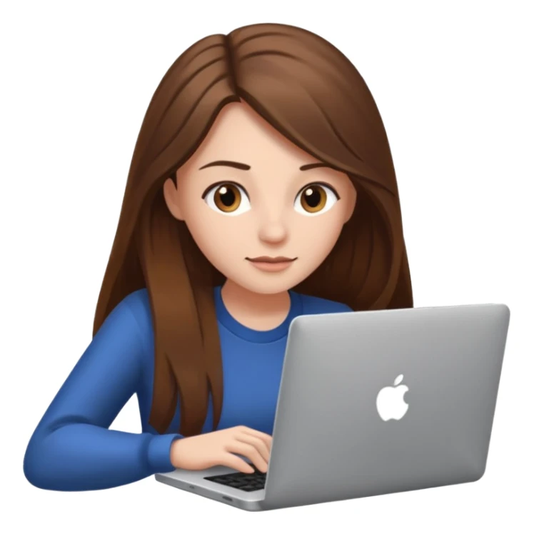 mujer pelo castaño largo  ganando dinero online sticker