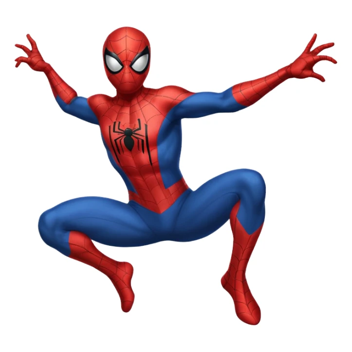 Spiderman full body doodle shock with cartoon 2D sticker