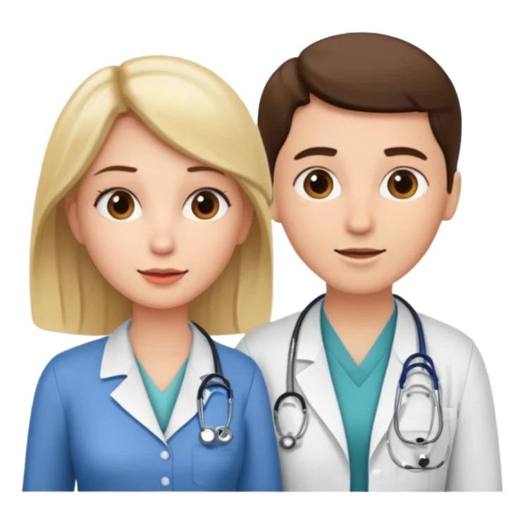 woman talks with doctor sticker