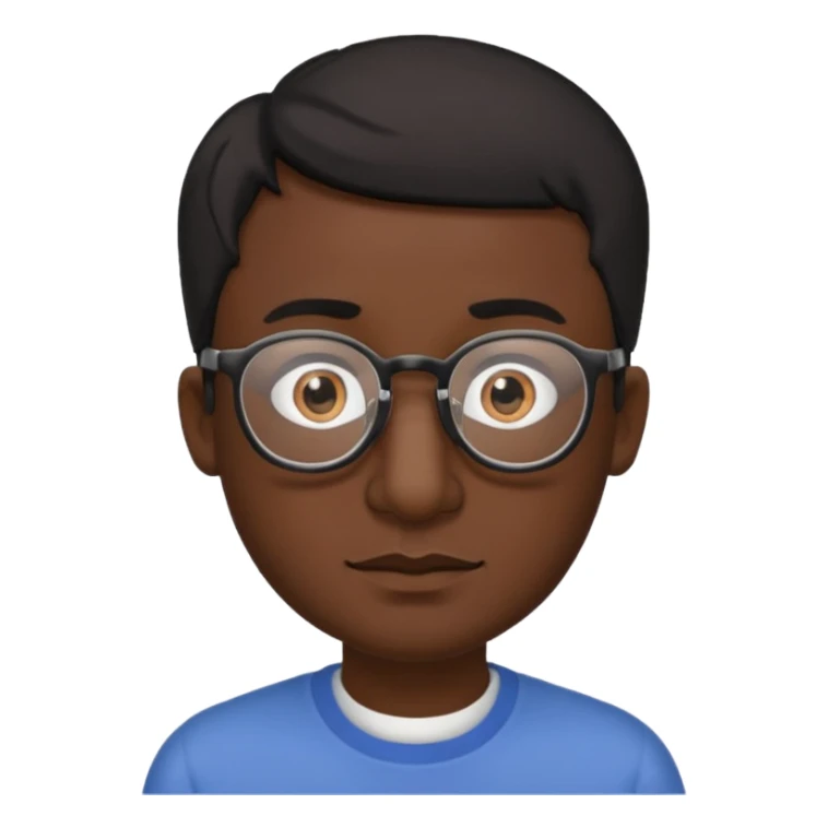 Emoli hombre con lentes poco cabello negro y nariz grande sticker