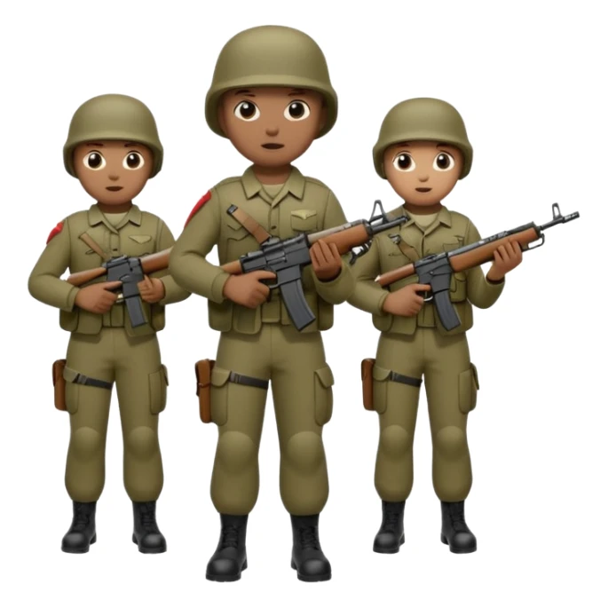 Marching soldiers with m16a4s rifles sticker