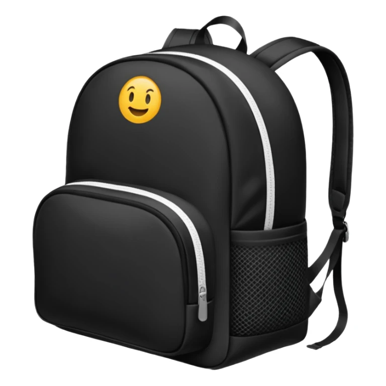sac a dos de sport noir sans motif et uni sticker