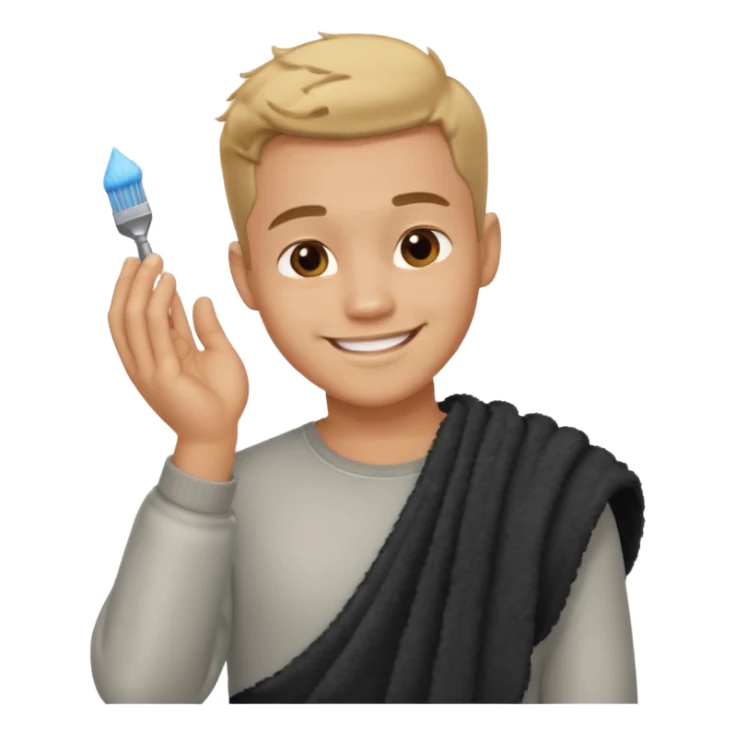 Emoji of a guy dusting off his shoulder with his hand sticker