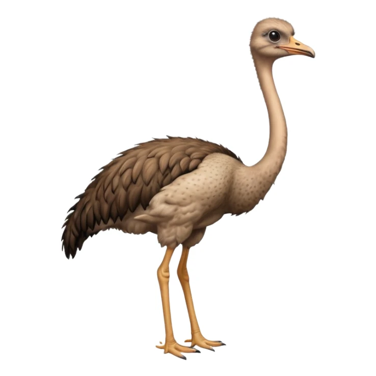 High resolution of   realistic full body ostrich without distorted , no extra hybrid sticker