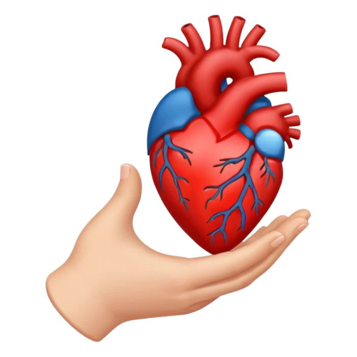 Une main qui forme un demi cœur sticker