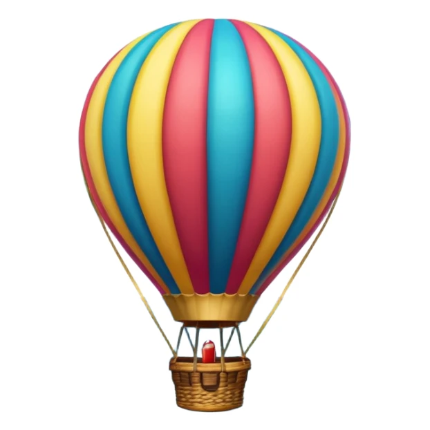 Hot air balloon above scenic ocean sticker