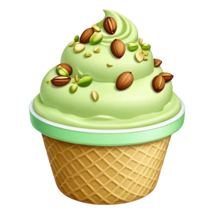 Pistachio ice cream with pistachios sticker