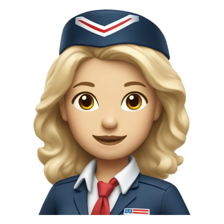 blonde flight attendant scarf american airlines  sticker