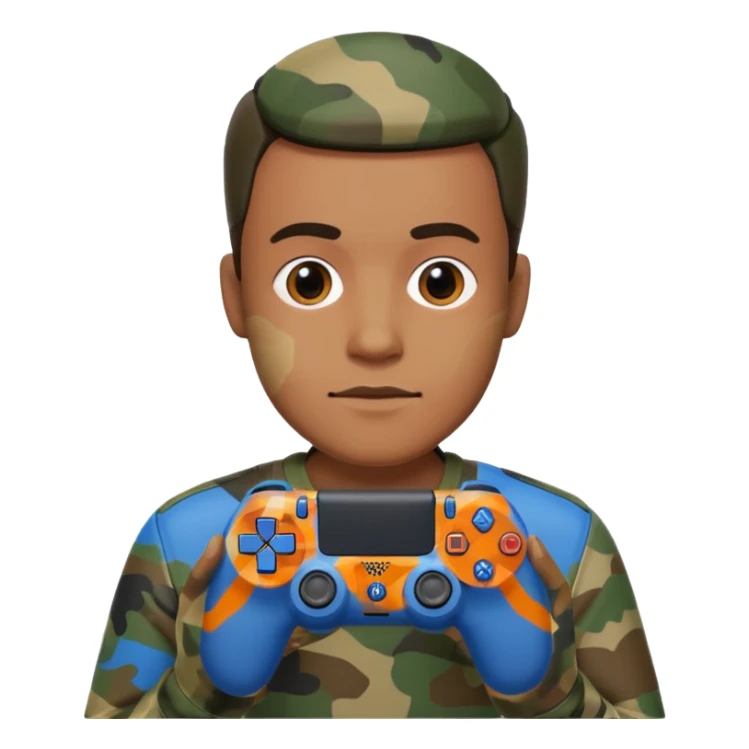  homme-avec-manette-ps4-camouflage not human sticker